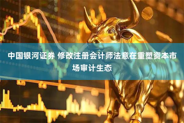 中国银河证券 修改注册会计师法意在重塑资本市场审计生态